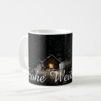 Christmas Greetings with Witch House Coffee Mug