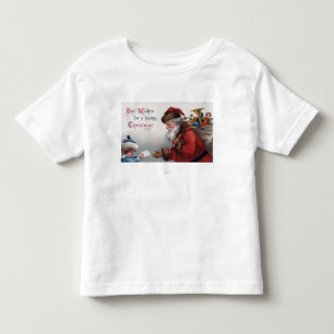 Christmas GreetingSanta Getting Letter Toddler T-shirt