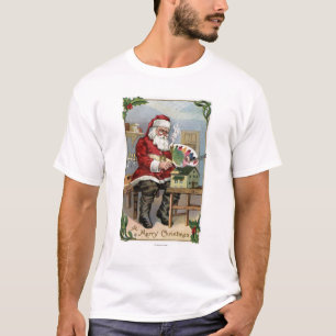 Christmas GreetingSanta Painting T-Shirt