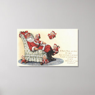 Christmas GreetingSanta Sitting # 2 Canvas Print