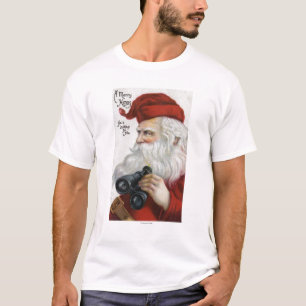 Christmas GreetingSanta with Binoculars T-Shirt