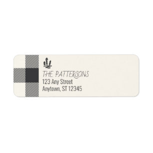 Christmas Grey Buffalo Adresse de retour