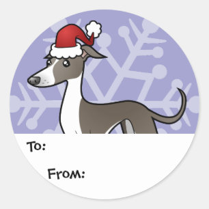 Christmas Greyhound / Whippet / Iggy Gift Tags