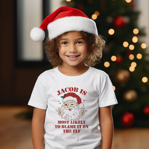 Christmas Group Most Likely To Custom Funny Santa T-Shirt