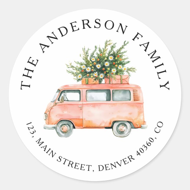 Christmas grunge return address label (Front)
