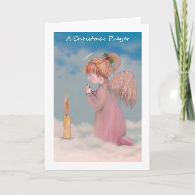 Christmas Guardian Angel Holiday Card (Front)