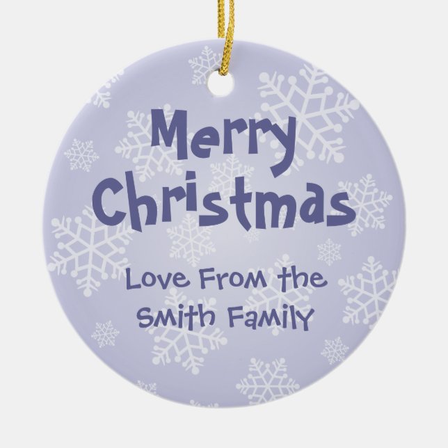 Christmas Guinea Pig (add your own message) Ceramic Ornament (Front)