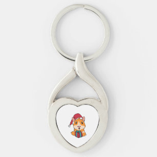 Christmas Guinea Pig Keychain