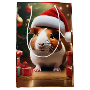 Christmas Guinea Pig, Medium Gift Bag