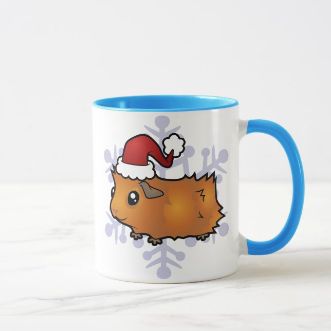Christmas Guinea Pig (scruffy) Mug (Right)