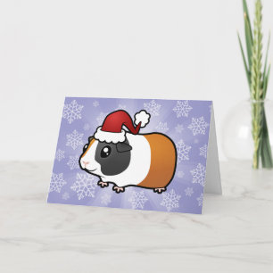 Christmas Guinea Pig (smooth hair) Holiday Card