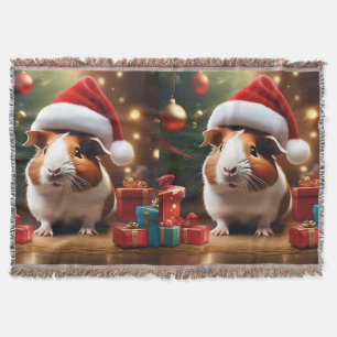 Christmas Guinea Pig, Throw Blanket