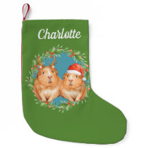 Christmas Guinea Pigs Personalized Santa Reindeer