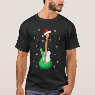 Christmas Guitar Funny Musical Guitar Lover Guitar T-Shirt