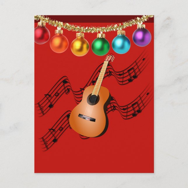 Christmas Guitar Postcard (Front)