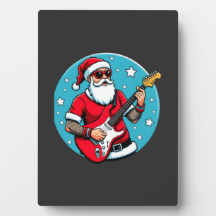 Christmas guitarist  Rockmusic Christmas (4) Plaque