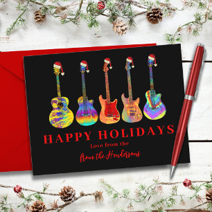 Christmas Guitars Personalized  Holiday Card