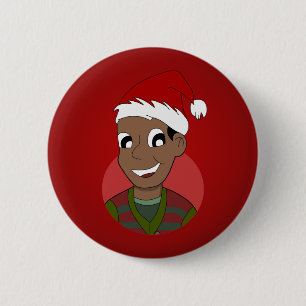 Christmas guy cartoon 2 inch round button