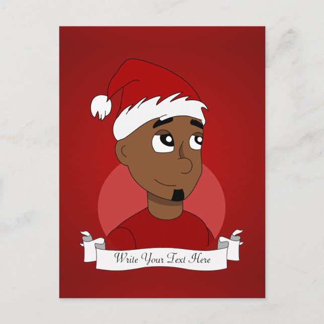 Christmas guy cartoon holiday postcard (Front)