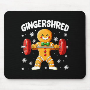 Christmas Gym Gingerbread Gingershred Xmas Workout Mouse Pad