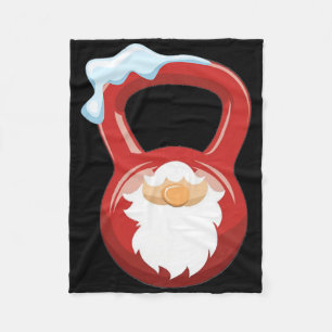 Christmas Gym Workout Gnome Kettlebell Xmas For Gy Fleece Blanket