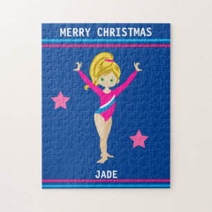CHRISTMAS GYMNASTICS PUZZLE FOR GIRLS PERSONALIZED