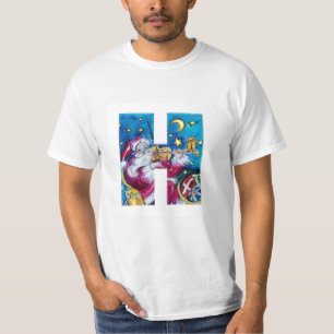CHRISTMAS H LETTER / INSPIRED SANTA MONOGRAM T-Shirt