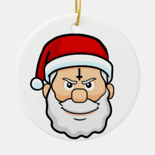 christmas hail santa ceramic ornament