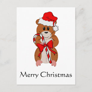 Christmas Hamster Holiday Postcard