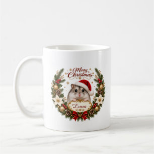 Christmas Hamster with Custom Name and Year Coffee Mug