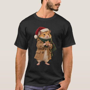 Christmas hamster with gingerbread star T-Shirt