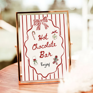 Christmas Hand Drawn Hot Chocolate Bar Poster