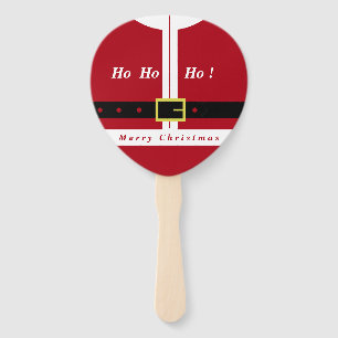 Christmas Hand Fan Funny Santa Claus Design