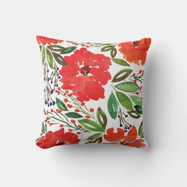 Christmas & Hand Painted Pillow (Front)