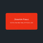 Christmas Hand Script Red White Template Address Label<br><div class="desc">Christmas Hand Script Red White Template Address Label. Perfect for Hair Stylists,  Directors,  Managers,  Consultants,  Real Estate Agents,  Realtors,  Brokers,  Corporate Professionals,  Designers,  Musicians,  Beauty Salons,  all Professions.</div>