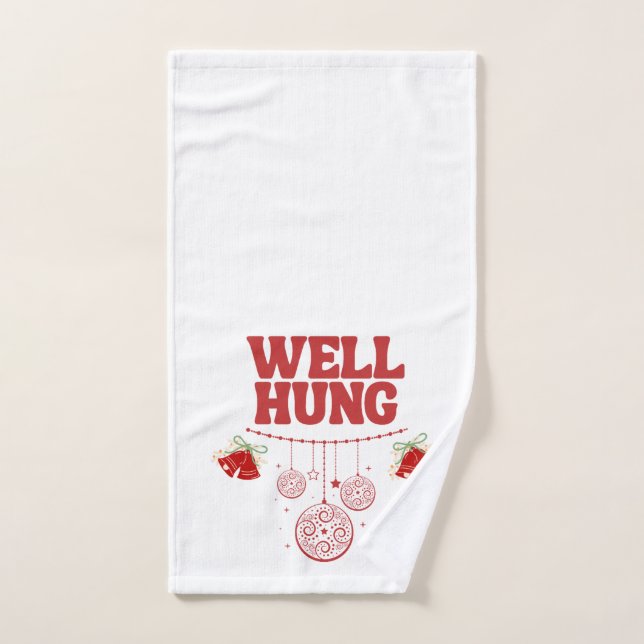 Christmas Hand Towel - Well Hung Red (Hand Towel)