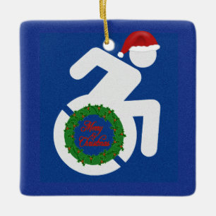 Christmas Handicapped Ceramic Ornament