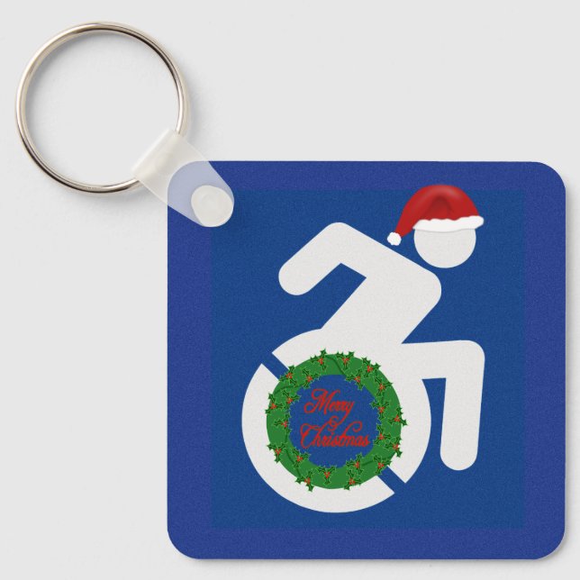 Christmas Handicapped Keychain (Front)