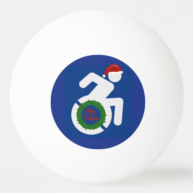 Christmas Handicapped Ping Pong Ball (Front)