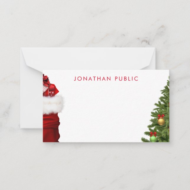 Christmas Handwritten Monogram Simple Template (Front)