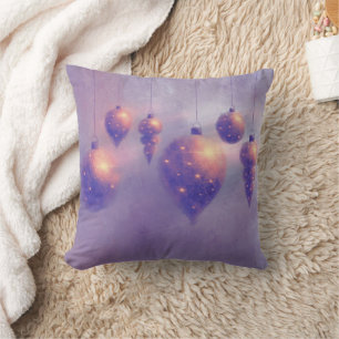 Christmas hanging Rose Gold Baubles Cushion