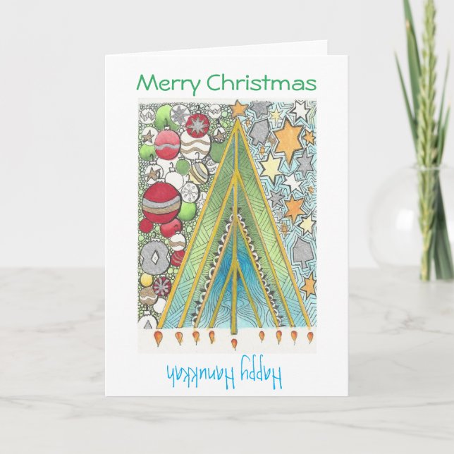 Christmas / Hanukkah card (Christmas up) (Front)