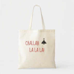 Christmas Hanukkah Chrismukkah Challah La La La Tote Bag