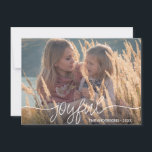 Christmas • Hanukkah JOYFUL Gold Confetti PHOTO<br><div class="desc">Lovely Christmas / Hanukkah / Thanksgiving Holiday family photo card with script topography white letters with wording BLESSED.  Perfect to send out during the thanksgiving or Christmas season.</div>