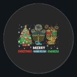 Christmas Hanukkah Kwanzaa Happy Holidays Matching Classic Round Sticker<br><div class="desc">Christmas Hanukkah Kwanzaa Happy Holidays Matching Pajama</div>