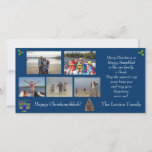 Christmas/Hanukkah Photo Holiday Card<br><div class="desc">If your family is like my family,  you celebrate both Hanukkah and Christmas. Early in our relationship,  my husband and I coined the term "Chrishanukkah" to describe our shared holiday celebrations. Personalize it with your name and/or holiday greeting and pictures!</div>