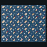 Christmas Hanukkah Potato Potatoes wrapping paper<br><div class="desc">Santa Hat and Hanukah yarmulke Potato wrapping paper</div>