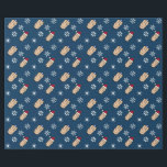 Christmas Hanukkah Potato Potatoes wrapping paper<br><div class="desc">Santa Hat and Hanukah yarmulke Potato wrapping paper</div>