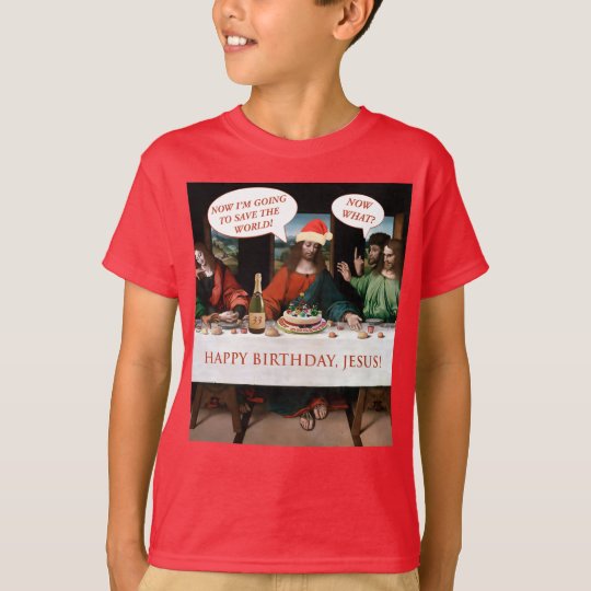 Christmas Happy Birthday Jesus Comics Style Funny T-Shirt