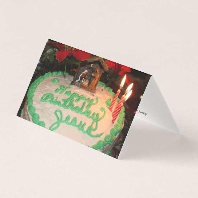 Christmas "Happy Birthday Jesus" greeting card (Front)